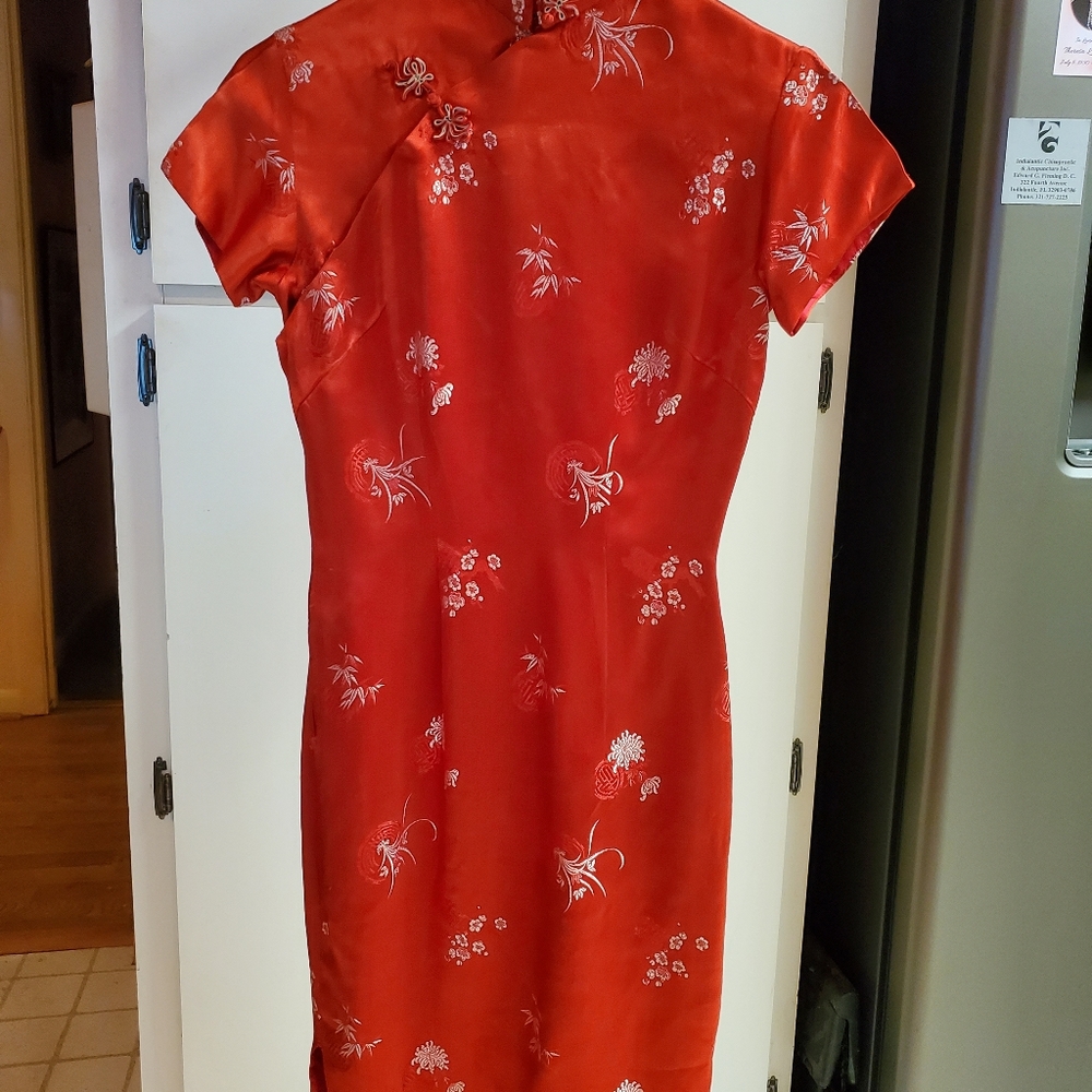Vintage Chinese mandarin hostess dress